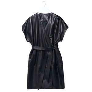 Topshop Boutique 100% Leather Judo Wrap Jacket/Dress